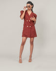 MAROON BLAZER DRESS