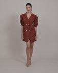MAROON BLAZER DRESS