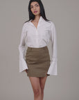 White Flared Cuff Shirt by Enhyphen