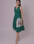 EMERALD BLOOM MIDI DRESS