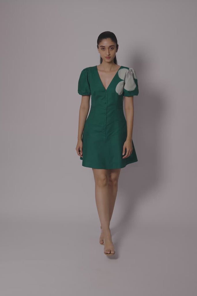 Emerald Bloom Long Slip Dress by Enhyphen